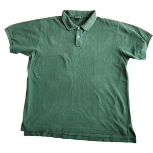 J Crew Vintage Oarsman Golf Polo Shirt Men's XL Green Cotton Comfort Performance